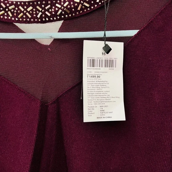 Code by lifestyle maroon sweatshirt! New unused with tags - Picture 3 of 6